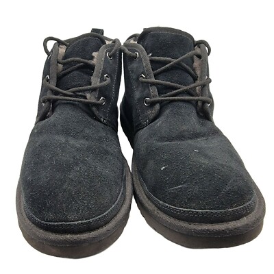 Ugg Neumel Chukka Ankle Boots Mens 12 Black Lace Up Sheep  display picture 3