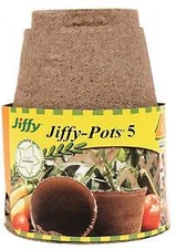Jiffy Peat Pot 5''/6 Pack Brown