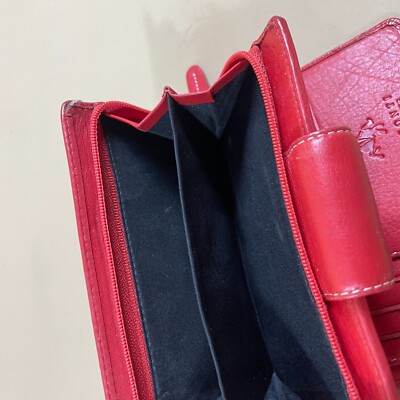 Hermès Hermes Passant Compact Bi-fold Wallet Red Leather ref.1724306