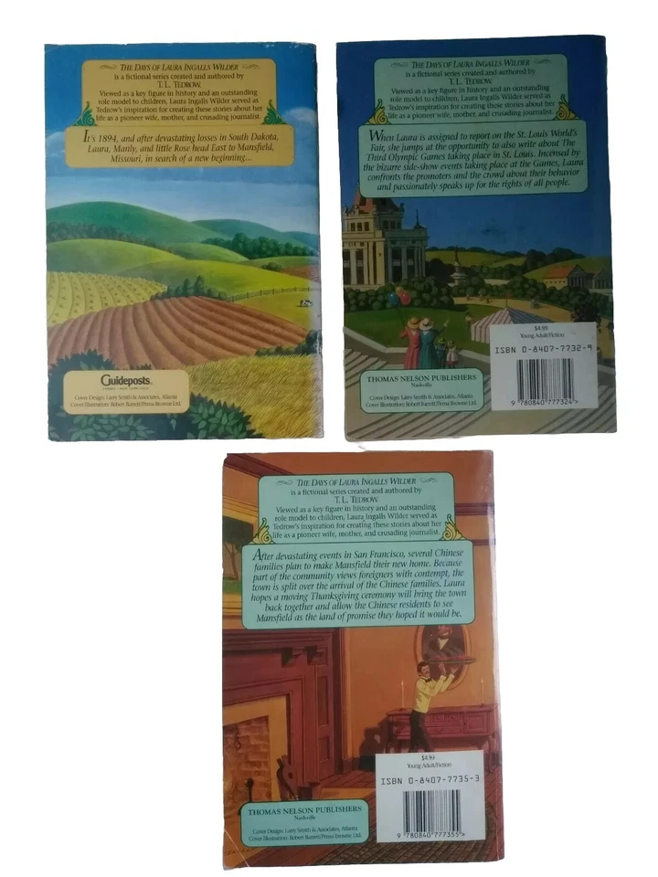 THE DAYS OF LAURA INGALLS WILDER 3 books T. L. Tedrow lot Fair Missouri Promise  - image 2 of 4