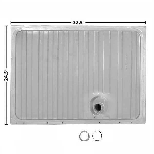 19601965 Falcon Fuel Gas Tank 16 Gallon Galvanized w/ Drain Plug