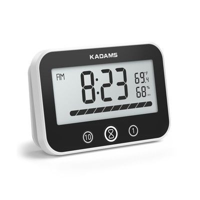 KADAMS Bathroom Shower Clock Waterproof Timer Countdown Kitchen Clock Timer w...