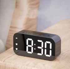 Digital Alarm Clock, [Newest] LED Alarm Clock, Large Display Desk Clock with Tem