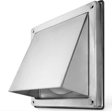 Hwg 5 Inch Cowled Square Exhaust Wall Vent With Cushioned Non Return Flap