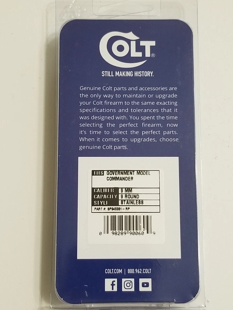 COLT 1911 GOVERNMENT/COMMANDER FACTORY ORIGINAL 9MM 9RD MAGAZINE  