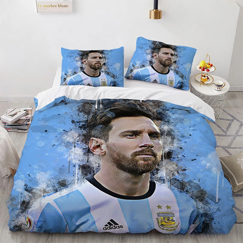 3D Football Messi Series Printed Bedding Set