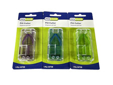3 Ezy Dose Pill Cutter and Splitter with Dispenser Assorted Colors