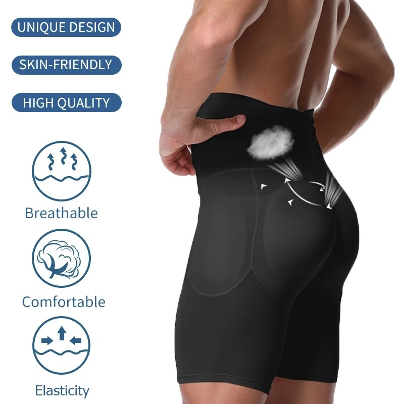 Refgf Hip Enhancer Booty Padded Underwear Men's Panties Body Shaper Seamless Butt Lifter Bodyshorts Shapewear Boxers (Color : B, Size : XL) Price In UAE | Amazon UAE