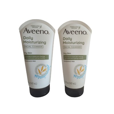 2 Aveeno Daily Moisturizing Face Cream for Dry Skin Soothing Oat 5oz