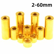 M3 Brass Round Spacers Female Threaded Standoff Pillar Spacer Studs 2mm - 60mm