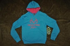 Realtree Kids Blue Pullover Hoodie w/ Pink Lining Blue/Pink NWT See Sizes