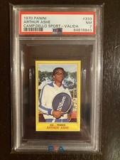1970 Panini Arthur Ashe #333 Camp Dello Sport- Valida #333 PSA 7 Rookie Card!