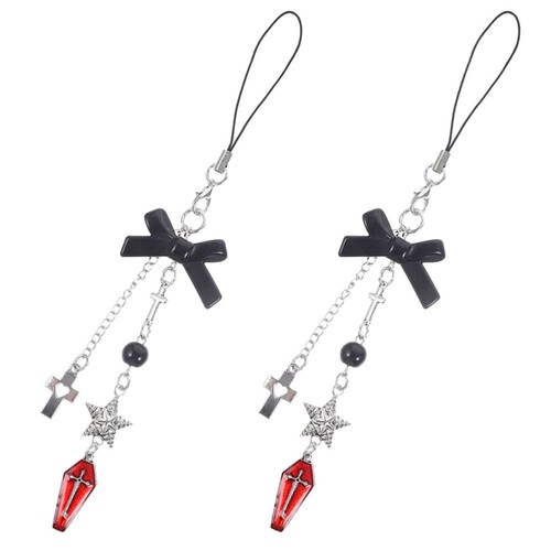 2-pak Pentagram Łańcuch do telefonu komórkowego Dekoracja komórki Charm - Zdjęcie 3 z 12