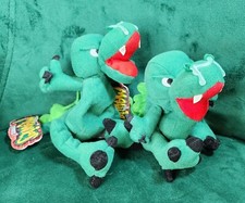 Lot of 2 1997 Meanies Series 1 Boris The Mucousaurus 8" Beanie Plush NWT