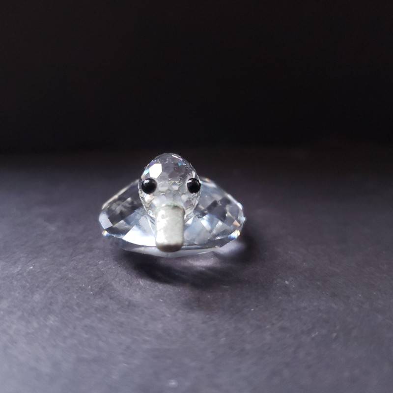 Swarovski Crystal Figurine-Duck w/ Silver Beak (Beauties of the Lake Collection)