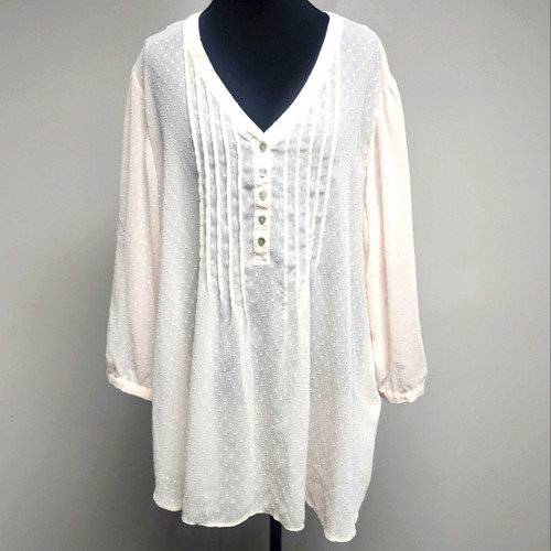 Rose + Olive Light Petal Pink Pastel Sheer Swiss Dot Blouse Coquette Cottage