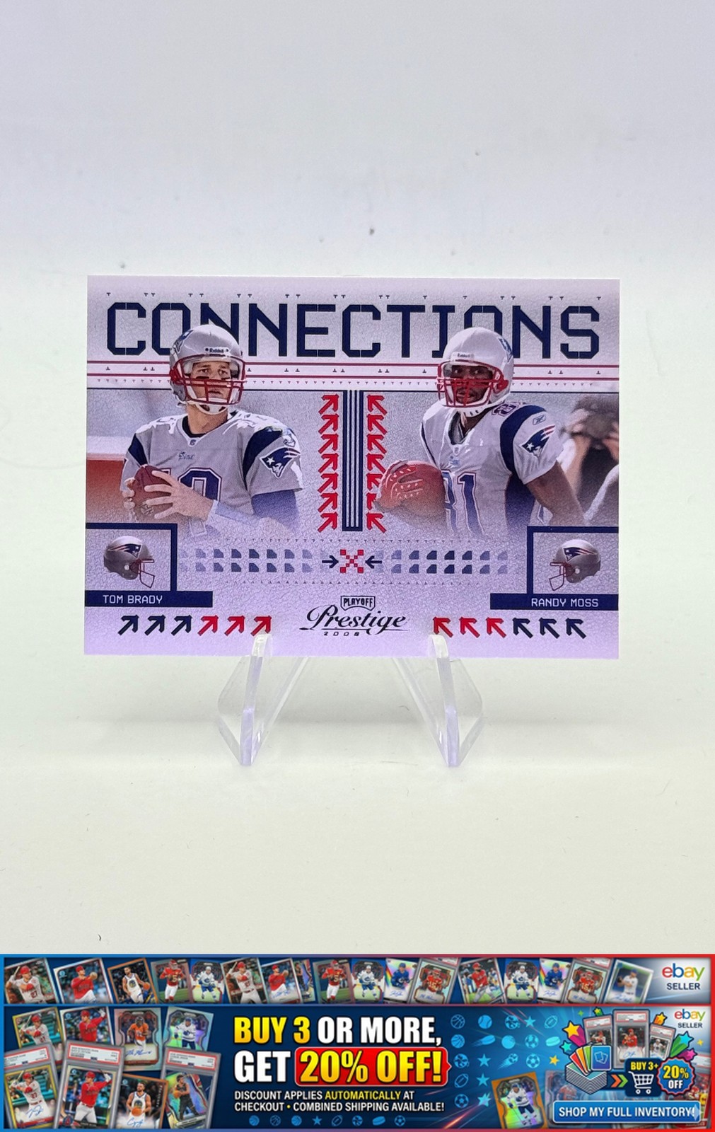 2008 Playoff Prestige Tom Brady / Randy Moss #C-2 Connections Patriots