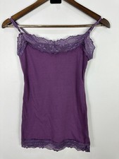 Vintage Y2K Mandee Purple Lace Tank Top Cami Small Layering Fairy Whimsigoth