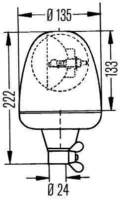 HELLA 2RL 006 846-001 ROTATING BEACON