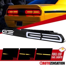 Fit 2008-2014 Dodge Challenger Black Full Led Tail Lights Sequential Turn Signal