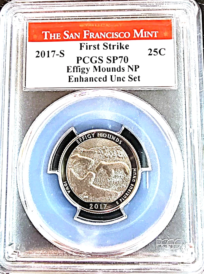 2017-S Washington Quarter (Effigy Mounds NP) / PCGS SP70 / HARD TO FIND / UNC - Image 3 of 4