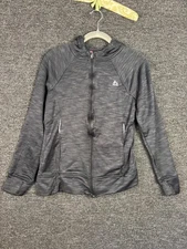 RBX Women's full zip gray sweatshirt fleece work out gear Large