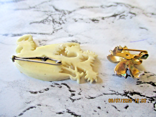 Broche pájaro resina vintage - 4 cm y otro moderno, pequeño, opcional - Imagen 8 de 9