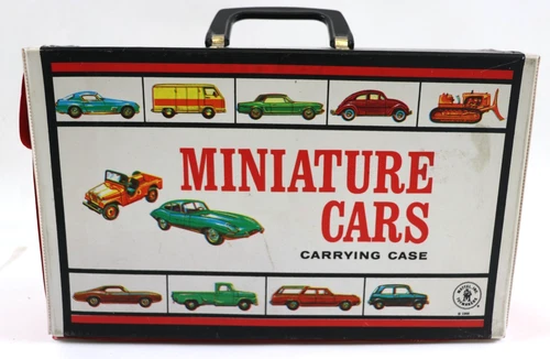 Vintage 1966 Mattel Miniature Cars Carrying Case w/46 1960's - 70's - ++ Cars