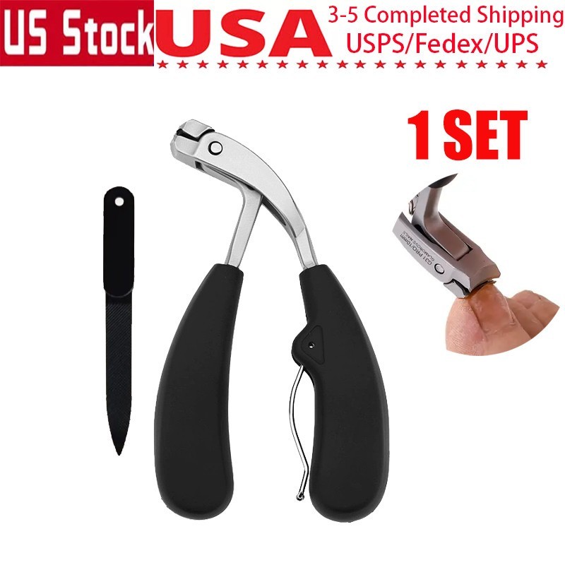 Heavy Duty Toenail Clipper for Thick Nail Angled Head Large Mouth Nail Clipper