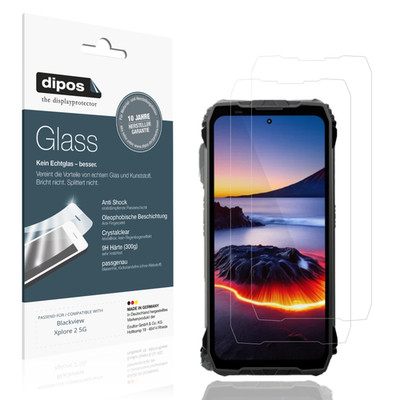 2x Schutzfolie für Blackview Xplore 2 5G - Anti-Shock 9H Folie dipos Glass