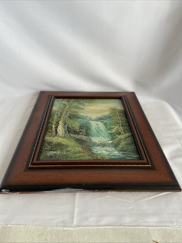 Woodland Waterfall Oil On Canvas Original Signed R. Danford Framed 370x310mm - Picture 21 of 24