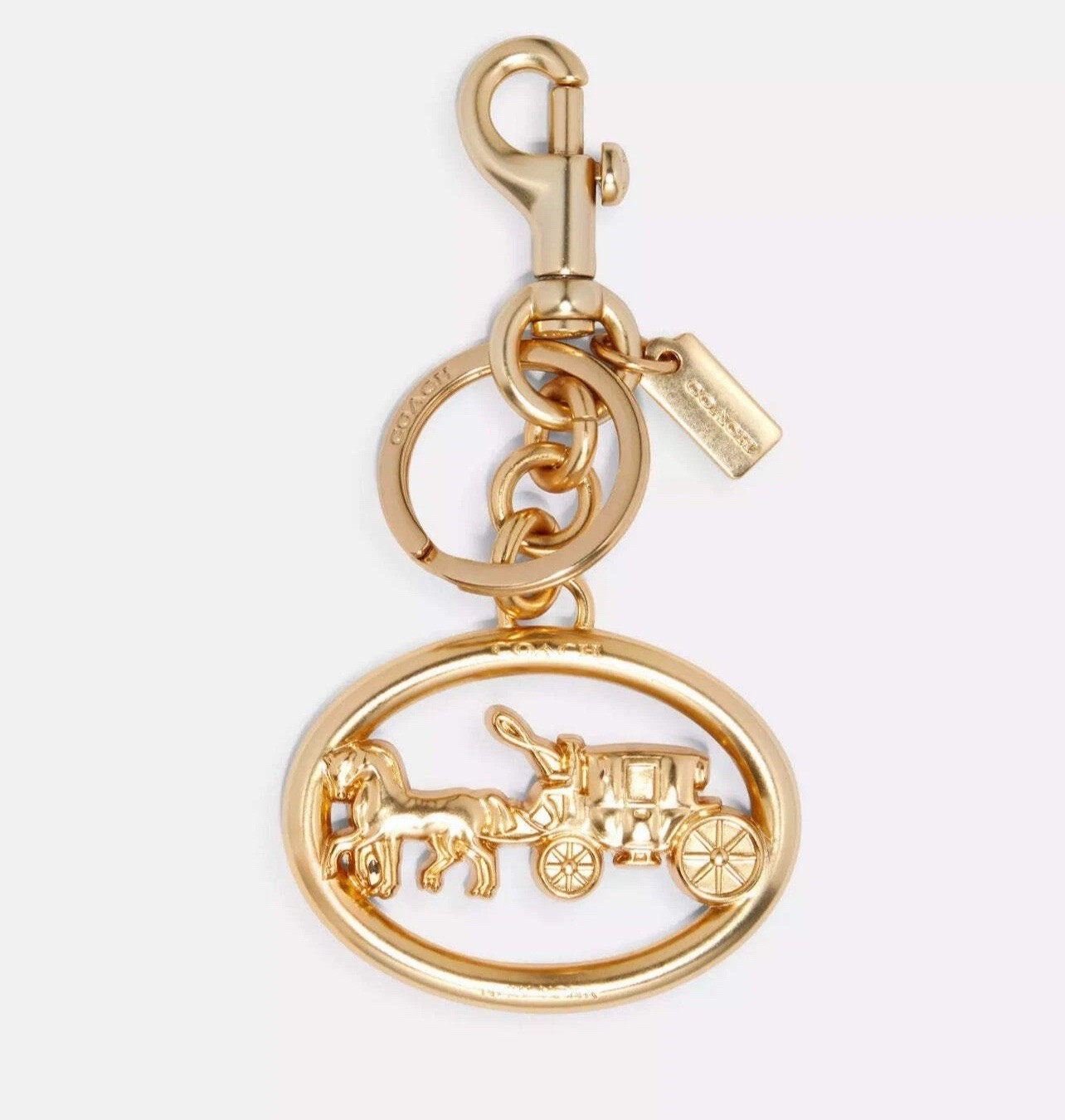 Coach Vintage Horse and Carriage Purse Bag Tote Charm Keychain