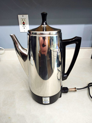 Vintage Presto Electric Coffee  Percolator 12-Cup  Stainless Steel