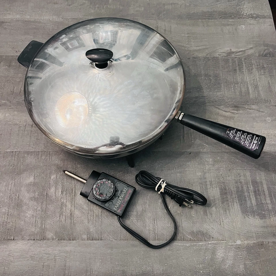 Farberware 12" Sartén Eléctrica Tapa Domo Acero Inoxidable Revestida de Aluminio Probada LEER Foto 4 de 4