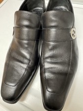 Gucci Loafers Men's Shoes Size 12 D Black Leather Genuine RARE