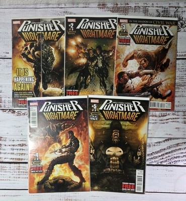 Punisher Nightmare #1,2,3,4, 5 (Lot of 5) Marvel 2013 FULL RUN