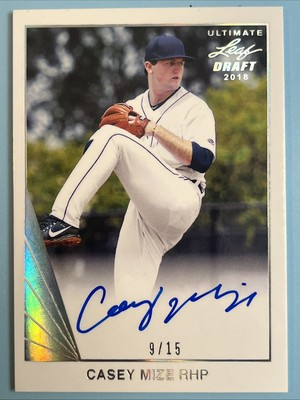 #ad #9 15 2018 RC Auto Casey Mize LEAF DRAFT Silver #BA CM1 Beauty $45.00