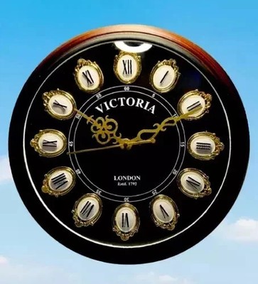 Victoria Clock 12'' Vintage Antique Style Wooden Handmade Wall Clock