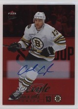 2024-25 Upper Deck Fleer Ultra Red Rainbow Foil 2/25 Charlie Coyle #37 Auto 08sc