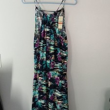 Tommy Bahama Moorea Floral Tropical High Neck Maxi Dress XS Multicolor