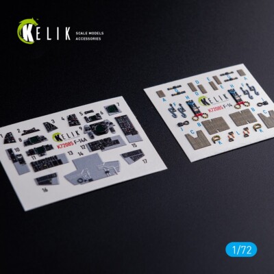 F-14A Tomcat interior 3D Decals for Hasegawa kit 1:72 for Model Kit KeliK K72085