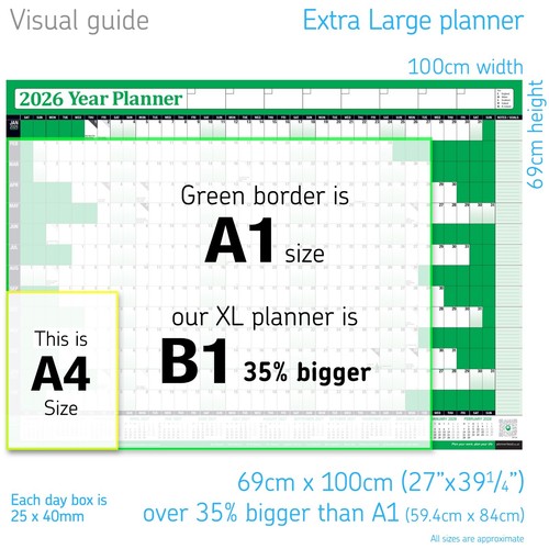 2026 Planificador de Pared Calendario Gráfico de Pared Calendario Vacaciones ✔LA GAMA MÁS AMPLIA EN EBAY - Imagen 5 de 144