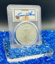 Mint 2022 $1 Silver Eagle FDOI MS70 NBA NMBHOF Private Label Lenny Wilkens Rare!