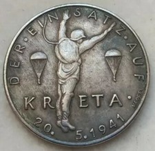 CRETE 20 May 1941 🅰️ Rare GREECE Medal Germany 🅰️ GRECIA Griechenland GRECE