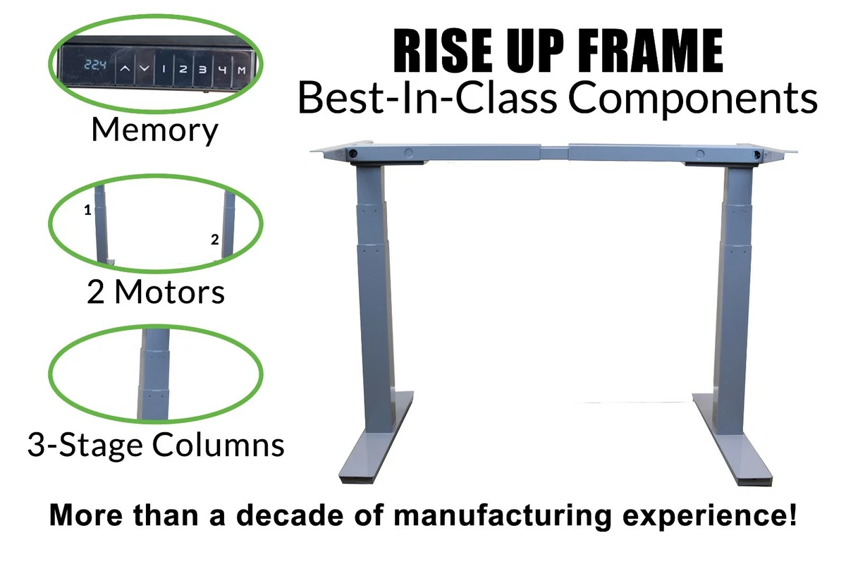 Adjustable Height Desk Legs base frame dual motor electric