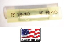 500 12-10 AWG Yellow Nylon Insulated Butt Splice Connector Terminal Straight