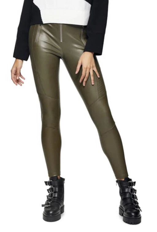 Pu leather trousers topshop sale