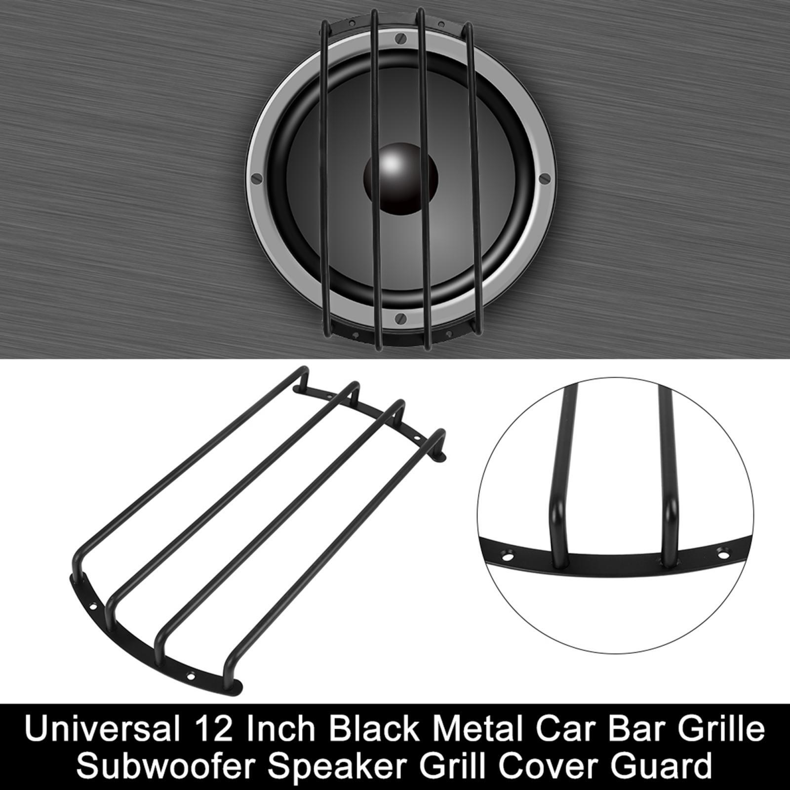 12" Black Bar Style Subwoofer Grille Sub Woofer Metal Car Sp