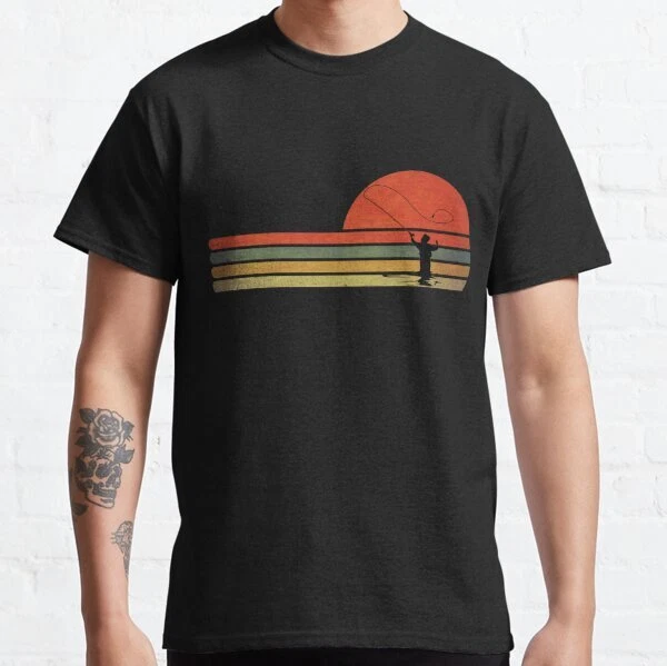 Retro Vintage fly fishing lovers Best Gift Classic T-Shirt S-3XL