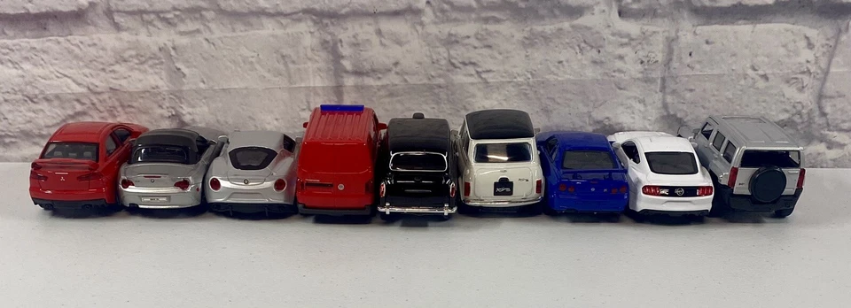 *NUEVO* Lote de 9 autos clásicos Welly Diecast Hummer H3 Mustang BMW 4,75 pulgadas Foto 4 de 4